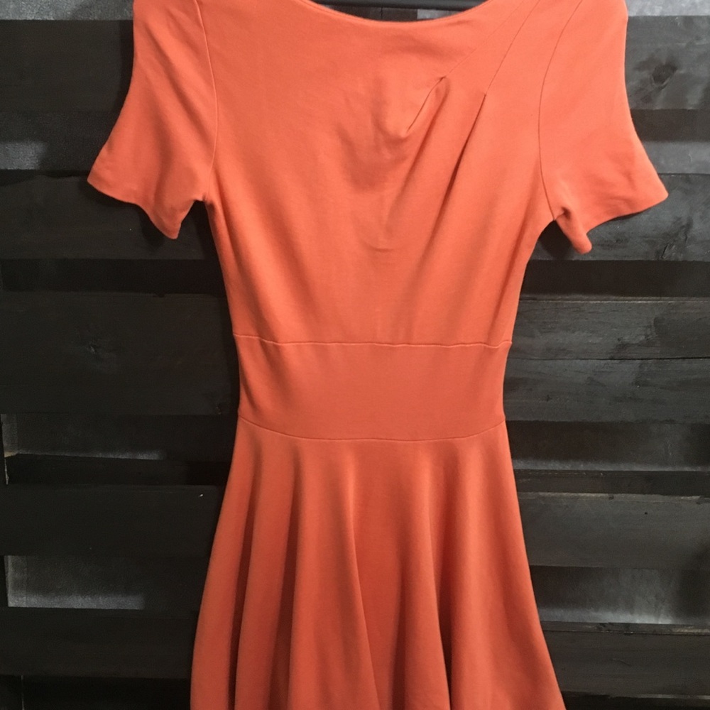 ASOS orange/coral low back stretch dress